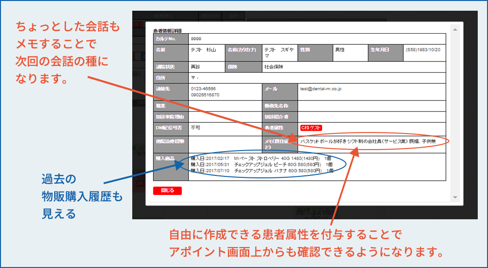 患者毎のキャンセル率が見える